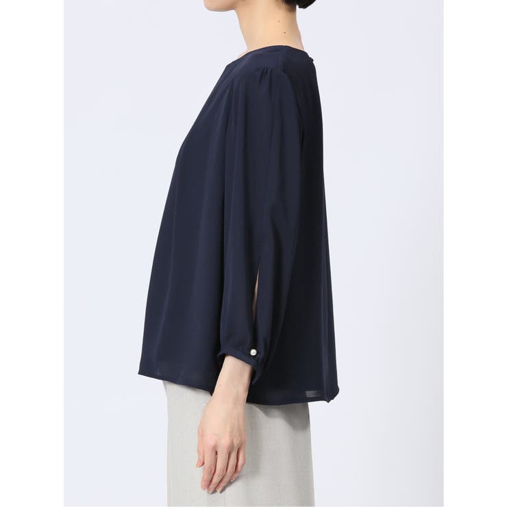 ネックレス付き 8分袖プルオーバーブラウス | TAKA-Q WOMEN | 詳細画像18 