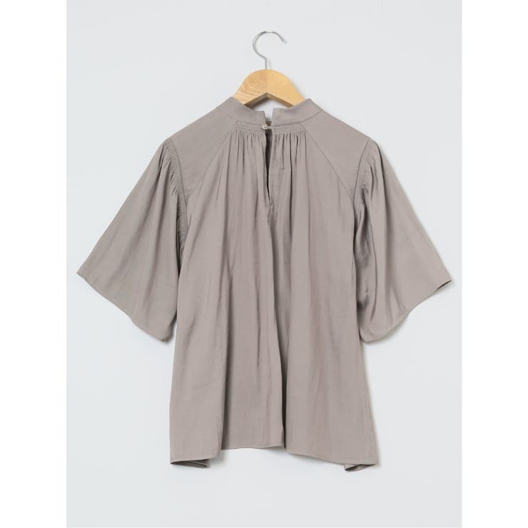 ビンテージサテン ハイネック 半袖プルオーバーブラウス | TAKA-Q WOMEN | 詳細画像26 