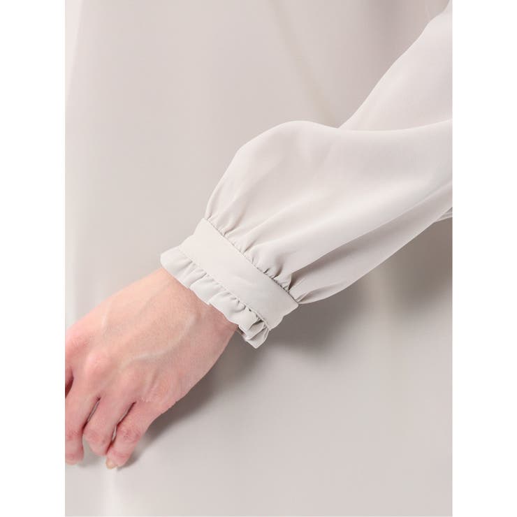 ストレッチ バンドカラーフリル 長袖ブラウス | TAKA-Q WOMEN | 詳細画像10 
