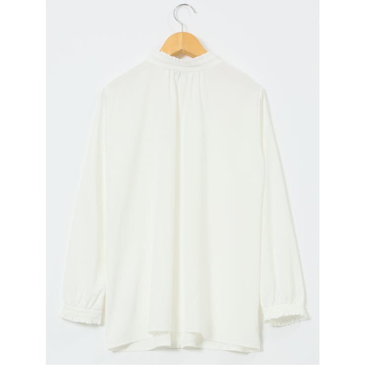 ストレッチ バンドカラーフリル 長袖ブラウス | TAKA-Q WOMEN | 詳細画像26 