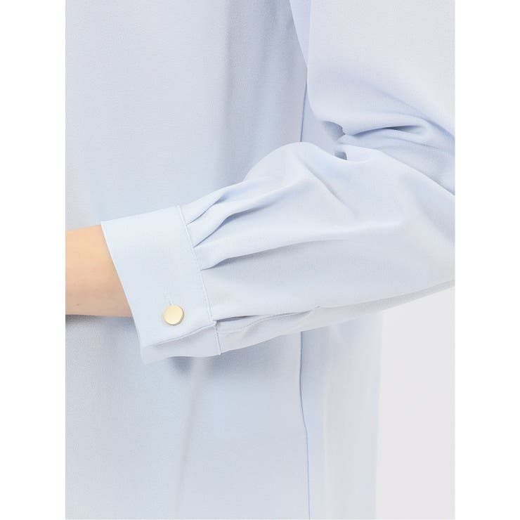 バンドカラー配色 比翼 長袖ブラウス | TAKA-Q WOMEN | 詳細画像37 