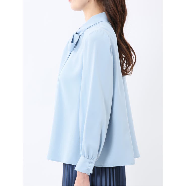 リボンタイ 長袖プルオーバーブラウス | TAKA-Q WOMEN | 詳細画像20 