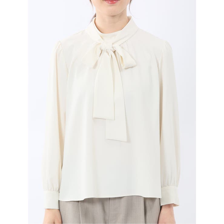リボンタイ 長袖プルオーバーブラウス | TAKA-Q WOMEN | 詳細画像6 