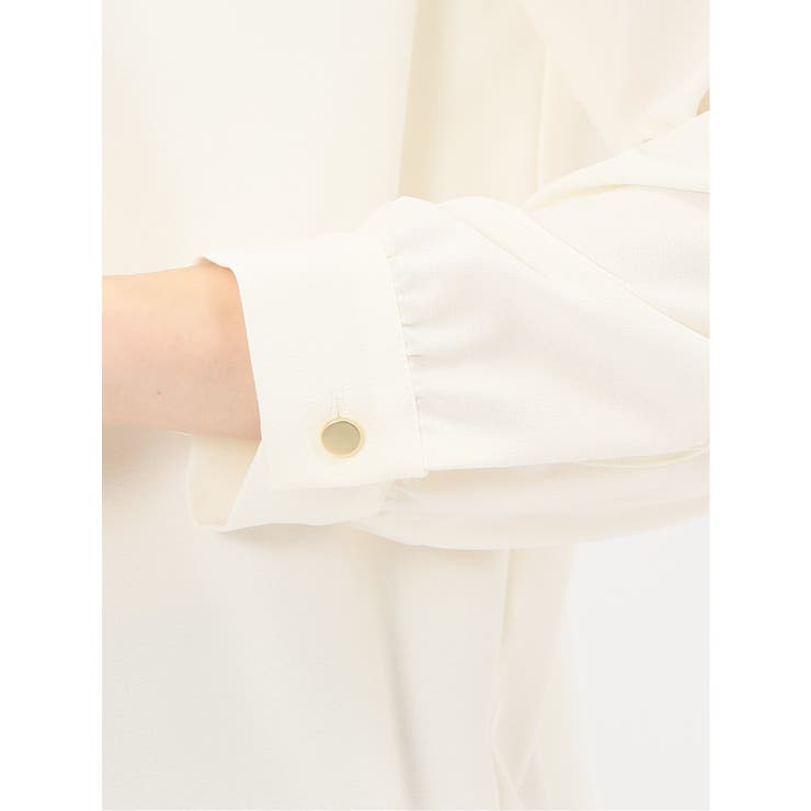 レイヤード風 比翼 長袖ブラウス | TAKA-Q WOMEN | 詳細画像10 