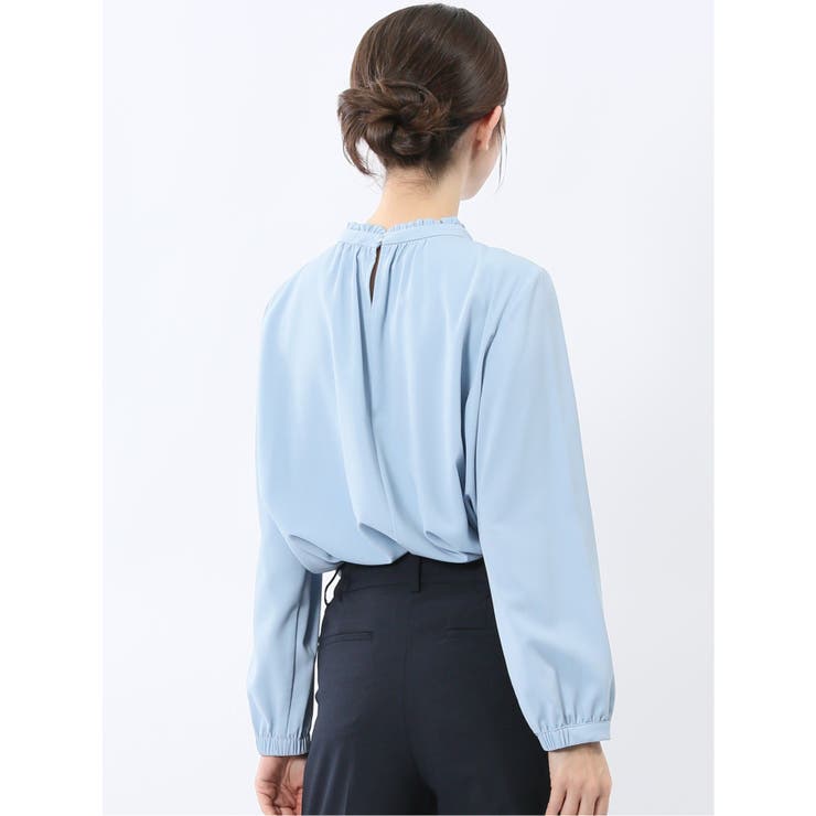 スタンドフリル 長袖プルオーバーブラウス | TAKA-Q WOMEN | 詳細画像16 