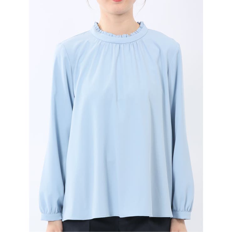 スタンドフリル 長袖プルオーバーブラウス | TAKA-Q WOMEN | 詳細画像19 