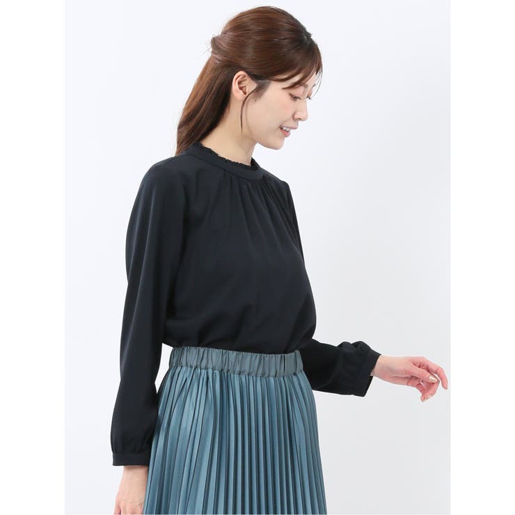 スタンドフリル 長袖プルオーバーブラウス | TAKA-Q WOMEN | 詳細画像30 