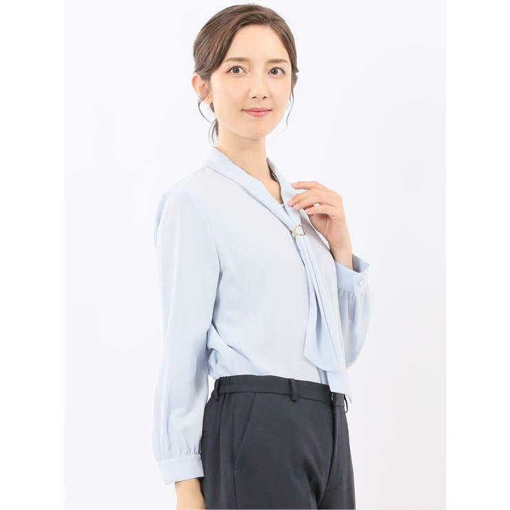 ボウタイ 長袖プルオーバーブラウス | TAKA-Q WOMEN | 詳細画像14 