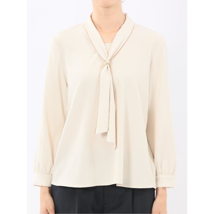 ボウタイ 長袖プルオーバーブラウス | TAKA-Q WOMEN | 詳細画像36 