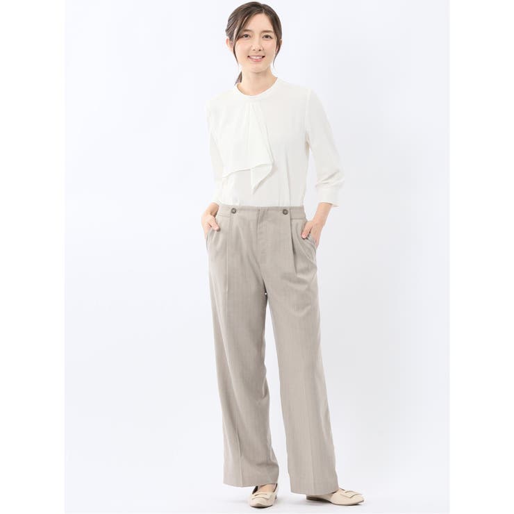 ラッフルフリル 7分袖 プルオーバー ブラウス | TAKA-Q WOMEN | 詳細画像5 