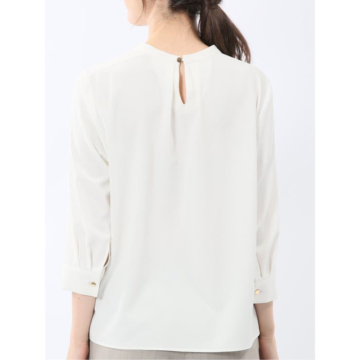 ラッフルフリル 7分袖 プルオーバー ブラウス | TAKA-Q WOMEN | 詳細画像8 