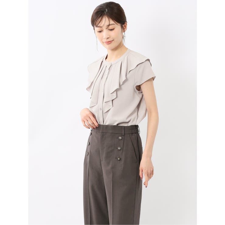フリル ノースリーブブラウス | TAKA-Q WOMEN | 詳細画像12 