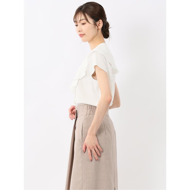フリル ノースリーブブラウス | TAKA-Q WOMEN | 詳細画像2 