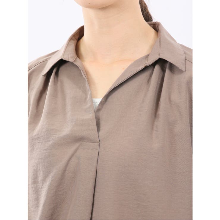 袖リボンかぶり スキッパーシャツチュニック | TAKA-Q WOMEN | 詳細画像21 
