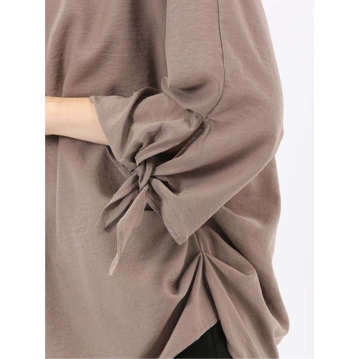 袖リボンかぶり スキッパーシャツチュニック | TAKA-Q WOMEN | 詳細画像22 
