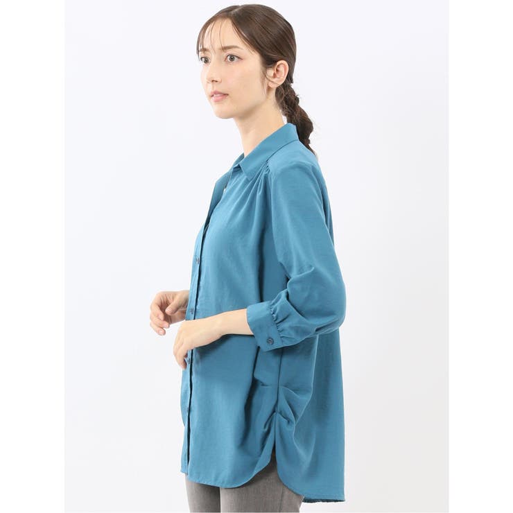 脇タック前開き スキッパーシャツチュニック | TAKA-Q WOMEN | 詳細画像14 