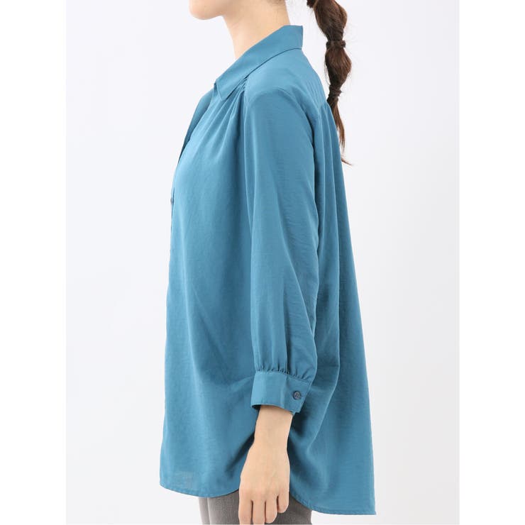 脇タック前開き スキッパーシャツチュニック | TAKA-Q WOMEN | 詳細画像19 