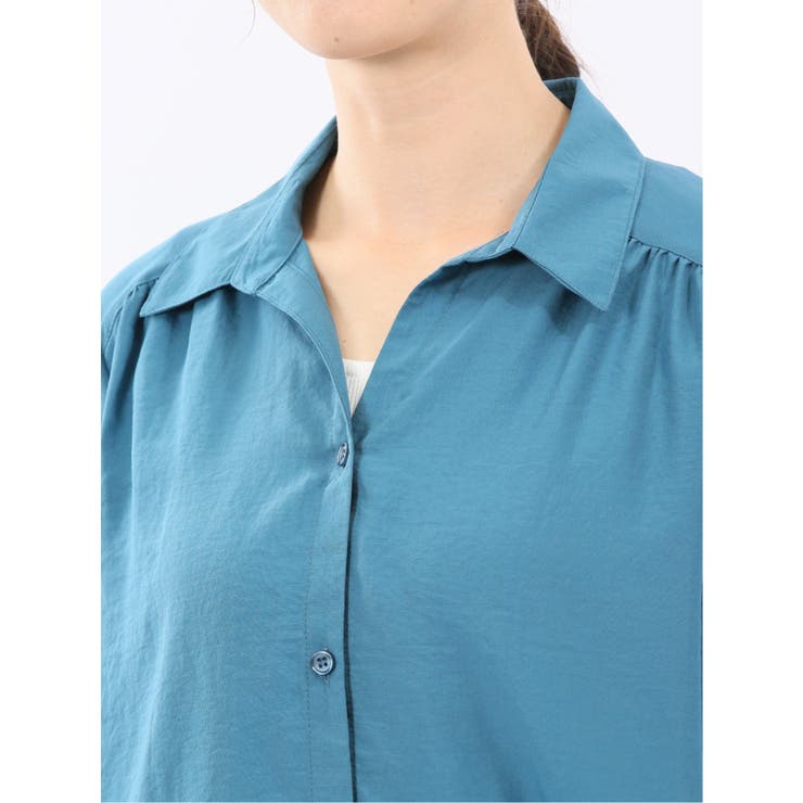 脇タック前開き スキッパーシャツチュニック | TAKA-Q WOMEN | 詳細画像21 