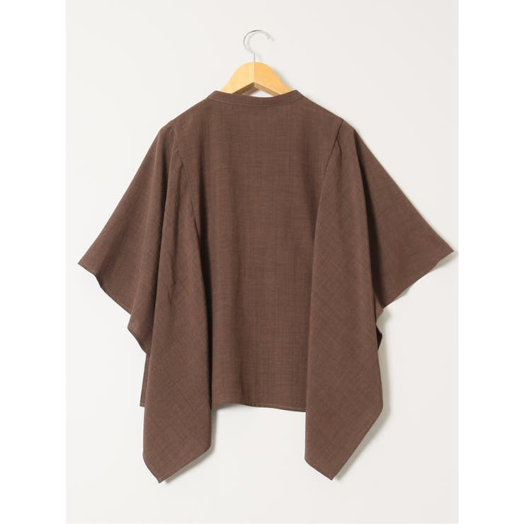 麻調合繊 スキッパー ケープブラウス | TAKA-Q WOMEN | 詳細画像12 