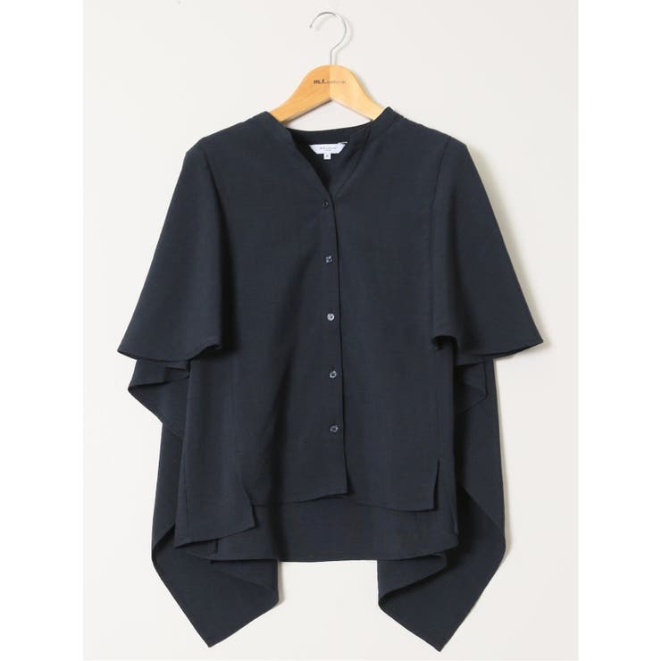 麻調合繊 スキッパー ケープブラウス | TAKA-Q WOMEN | 詳細画像23 