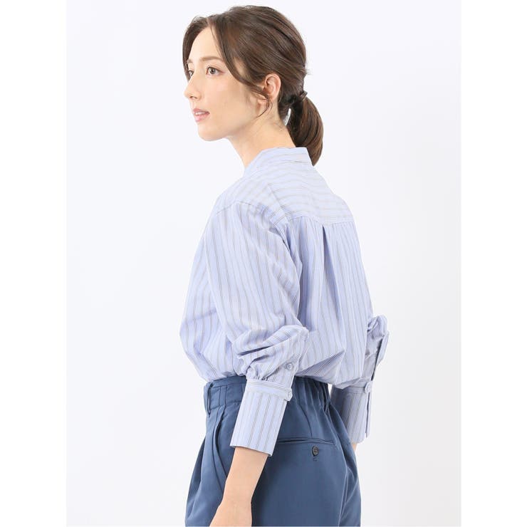マオカラー 長袖ブラウス | TAKA-Q WOMEN | 詳細画像20 