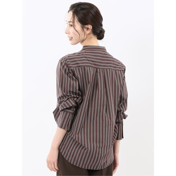 マオカラー 長袖ブラウス | TAKA-Q WOMEN | 詳細画像3 