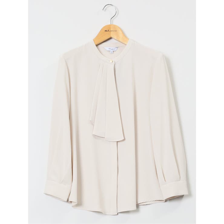 ラッフルフリル バンドカラー 8分袖プルオーバーブラウス | TAKA-Q WOMEN | 詳細画像11 