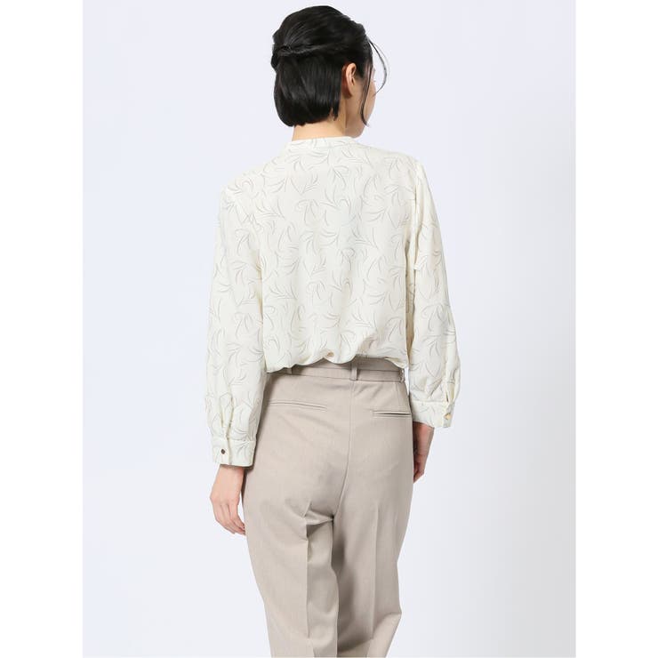 ラッフルフリル バンドカラー 8分袖プルオーバーブラウス | TAKA-Q WOMEN | 詳細画像25 