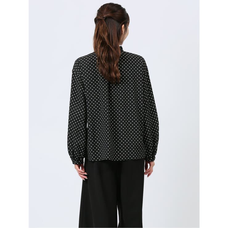 ドット柄 長袖プルオーバーブラウス | TAKA-Q WOMEN | 詳細画像3 