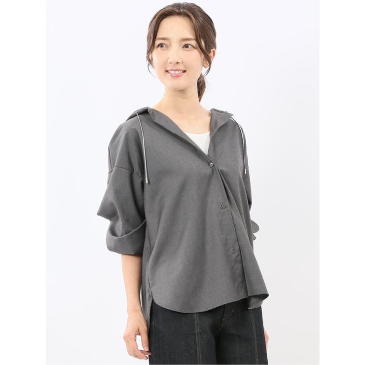 マイクロサキソニー シャツアウター | TAKA-Q WOMEN | 詳細画像1 