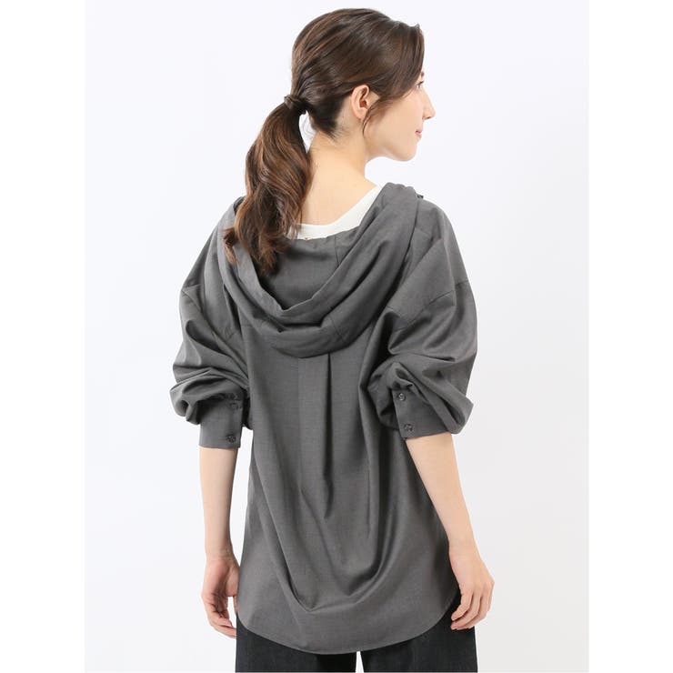 マイクロサキソニー シャツアウター | TAKA-Q WOMEN | 詳細画像3 