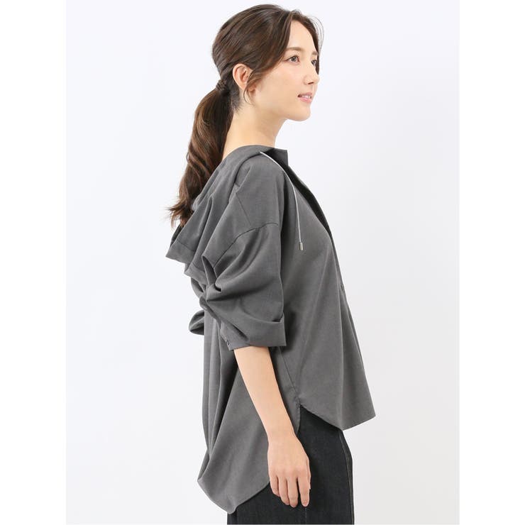 マイクロサキソニー シャツアウター | TAKA-Q WOMEN | 詳細画像4 