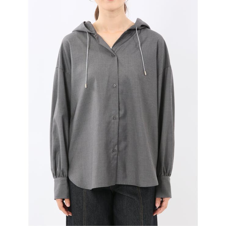 マイクロサキソニー シャツアウター | TAKA-Q WOMEN | 詳細画像6 