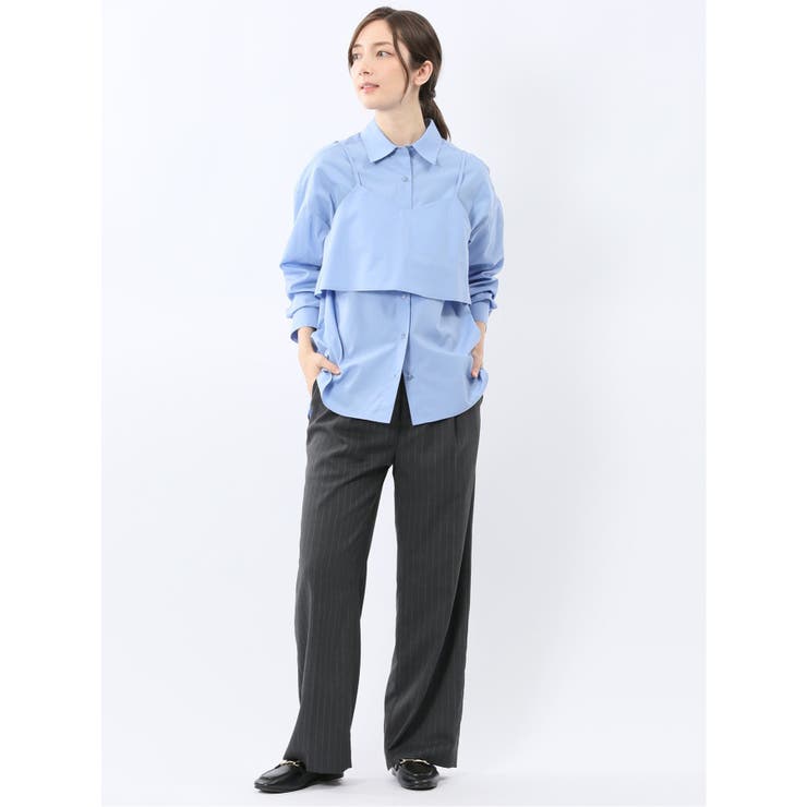 ビスチェ&レギュラーカラー長袖シャツ アンサンブル | TAKA-Q WOMEN | 詳細画像15 