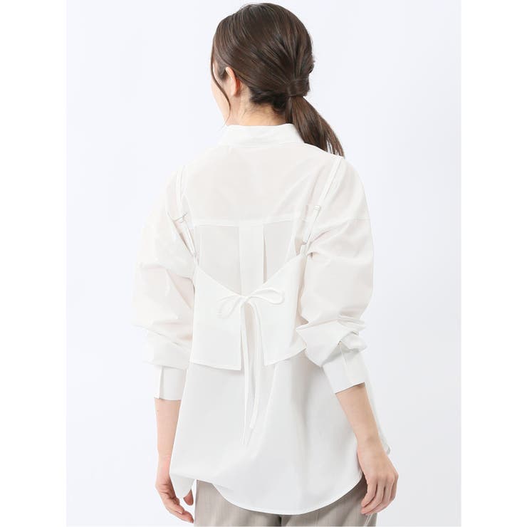 ビスチェ&レギュラーカラー長袖シャツ アンサンブル | TAKA-Q WOMEN | 詳細画像3 