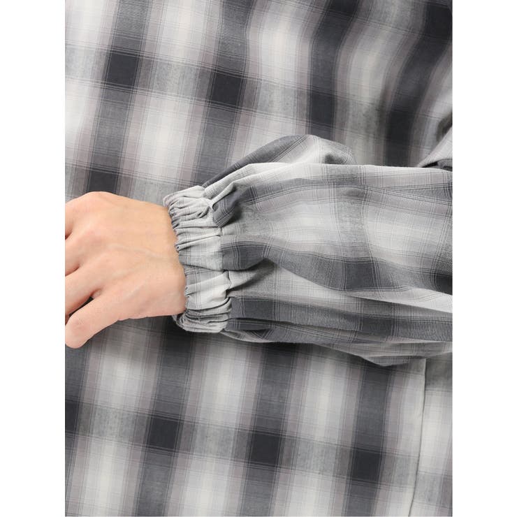 綿混ブロード チェック柄 シャツアウター | TAKA-Q WOMEN | 詳細画像10 