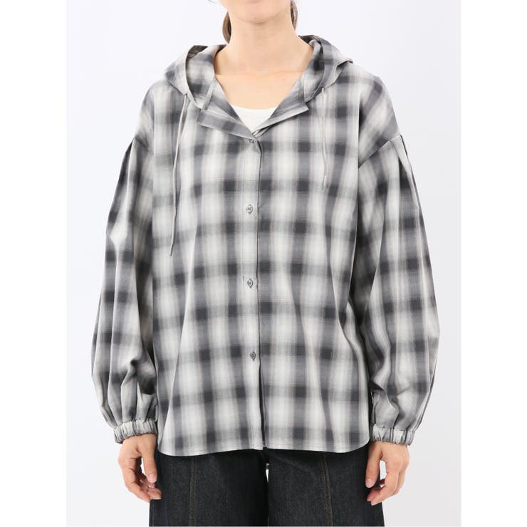 綿混ブロード チェック柄 シャツアウター | TAKA-Q WOMEN | 詳細画像6 