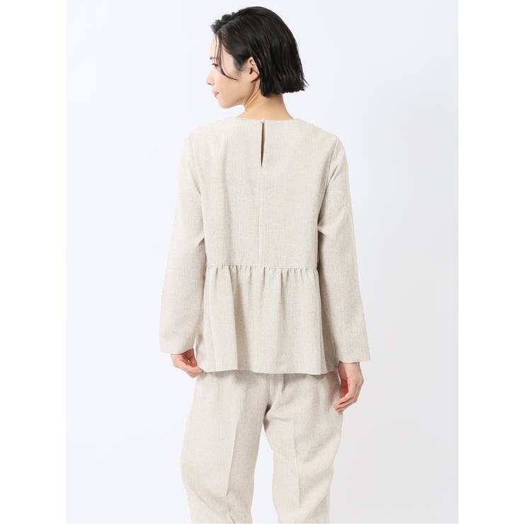 ツイードペプラム 長袖プルオーバーブラウス(セットアップ可能) | TAKA-Q WOMEN | 詳細画像16 