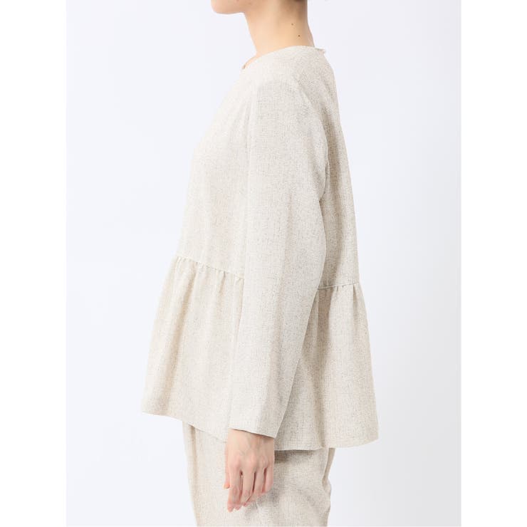 ツイードペプラム 長袖プルオーバーブラウス(セットアップ可能) | TAKA-Q WOMEN | 詳細画像20 