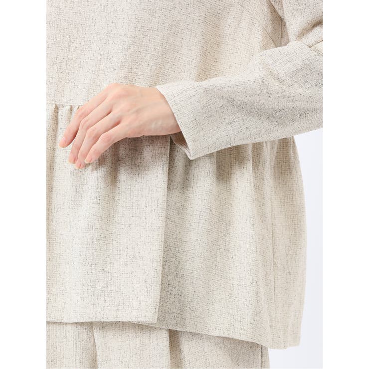 ツイードペプラム 長袖プルオーバーブラウス(セットアップ可能) | TAKA-Q WOMEN | 詳細画像23 