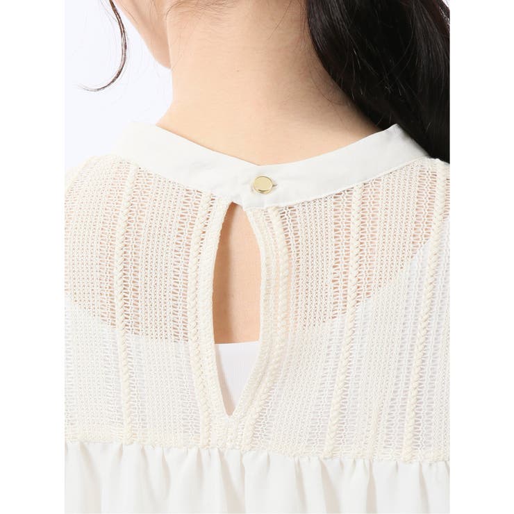 レースサテン 長袖プルオーバーブラウス | TAKA-Q WOMEN | 詳細画像10 