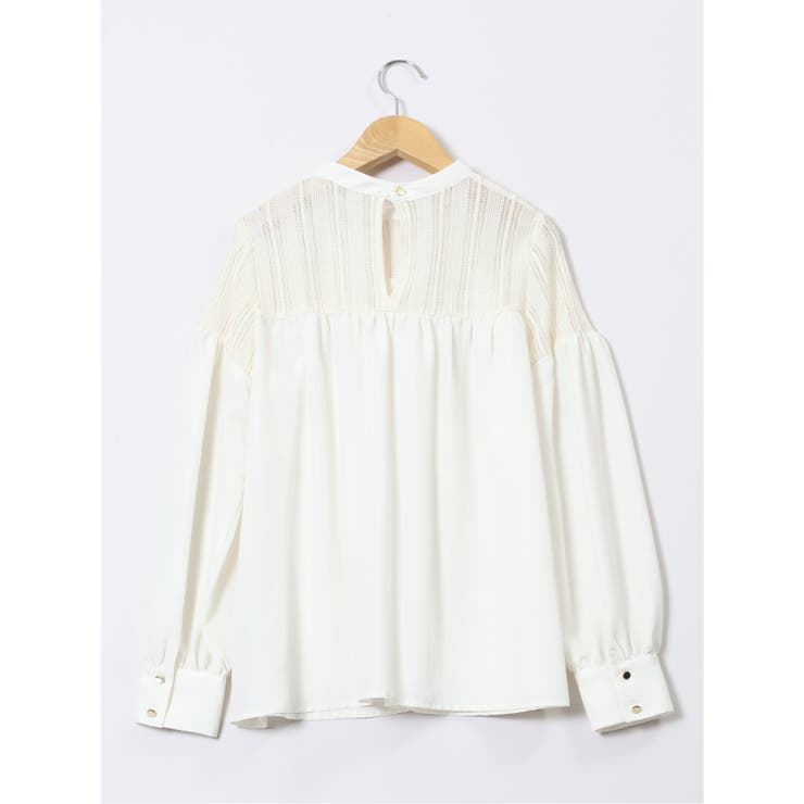 レースサテン 長袖プルオーバーブラウス | TAKA-Q WOMEN | 詳細画像13 