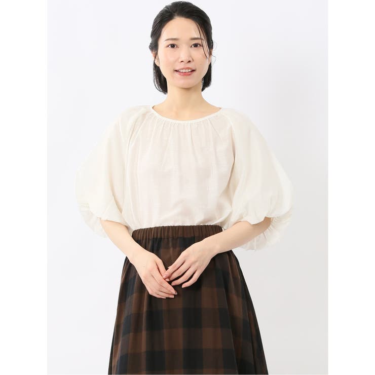 シアースラブ 半袖プルオーバーブラウス | TAKA-Q WOMEN | 詳細画像1 