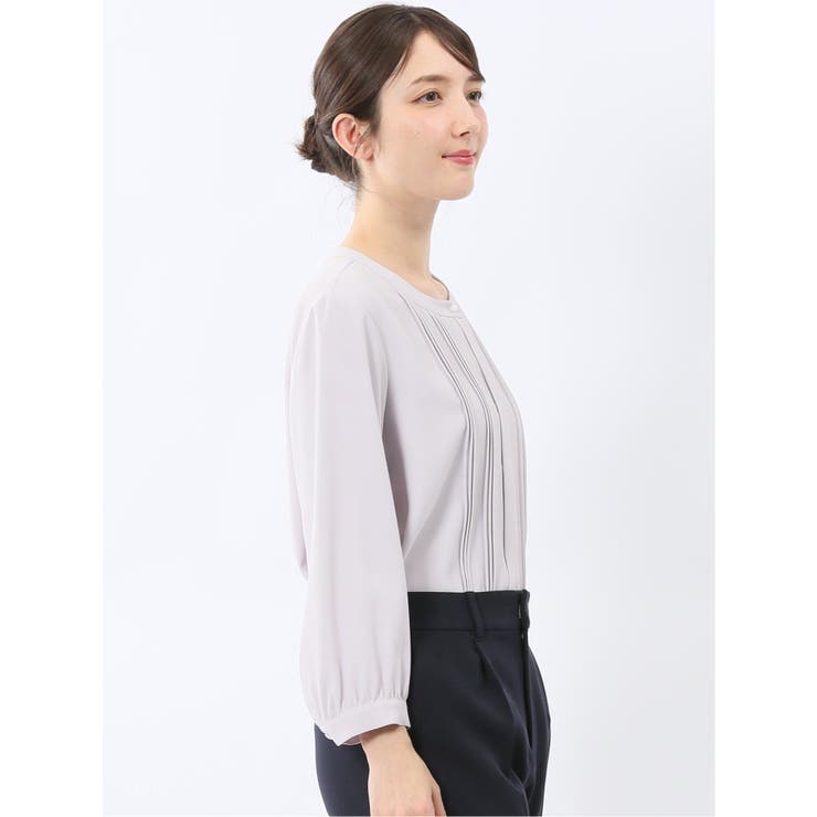 ピンタック 8分袖プルオーバーブラウス  | TAKA-Q WOMEN | 詳細画像13 
