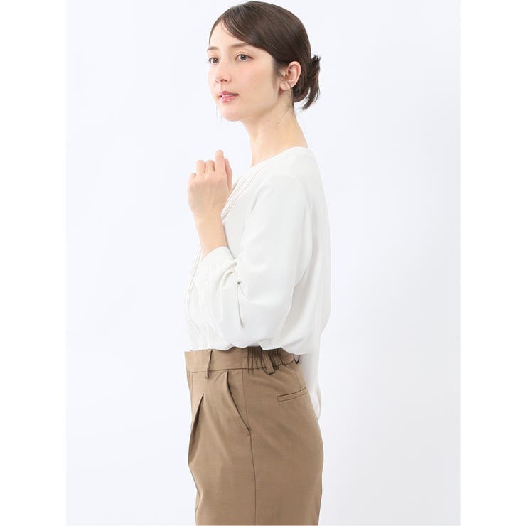 ピンタック 8分袖プルオーバーブラウス  | TAKA-Q WOMEN | 詳細画像2 