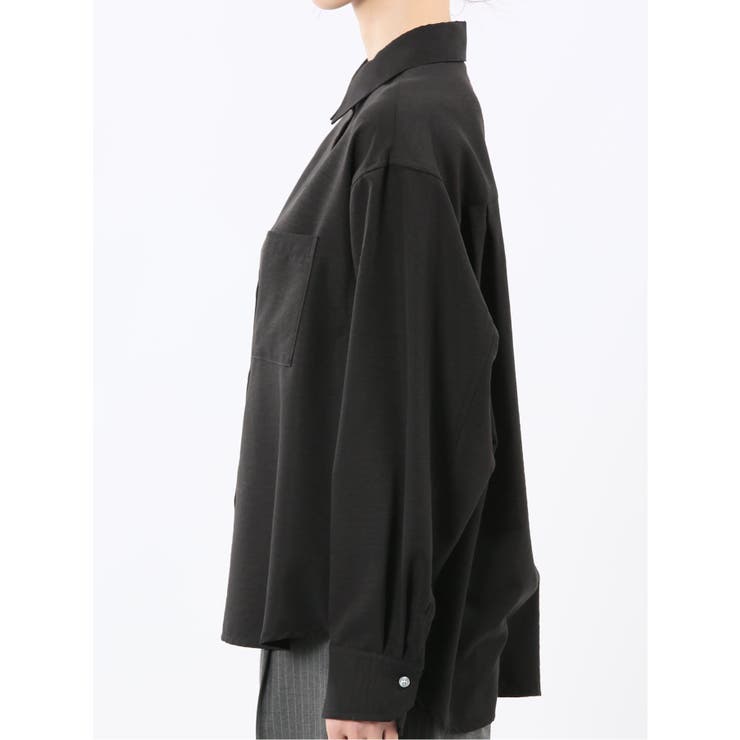 ストレッチ バックタック レギュラーカラー 長袖ブラウス | TAKA-Q WOMEN | 詳細画像17 
