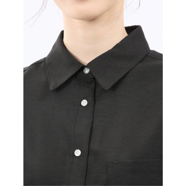ストレッチ バックタック レギュラーカラー 長袖ブラウス | TAKA-Q WOMEN | 詳細画像19 