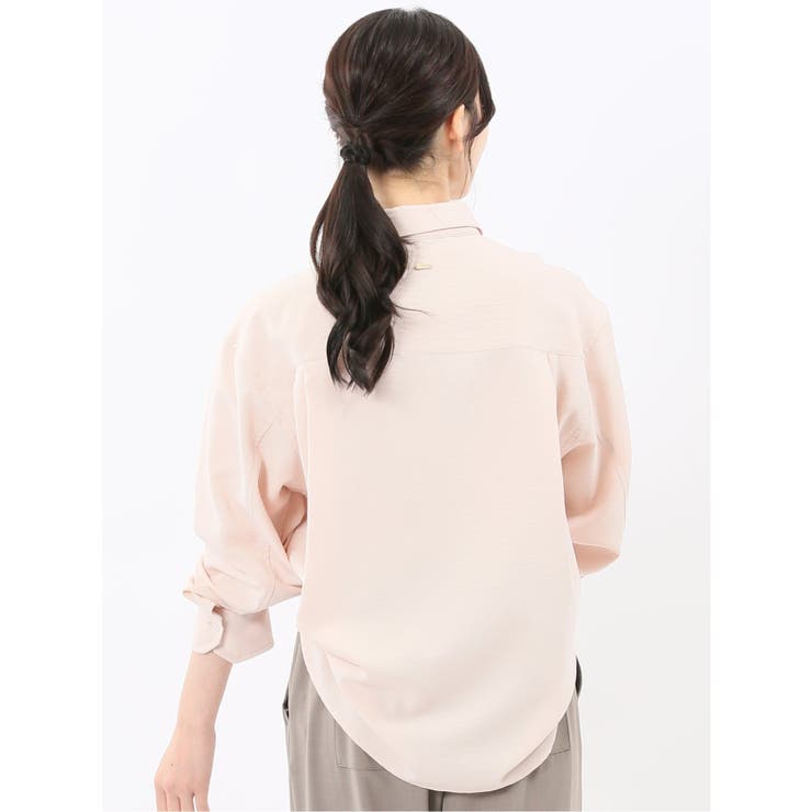 ストレッチ バックタック レギュラーカラー 長袖ブラウス | TAKA-Q WOMEN | 詳細画像23 