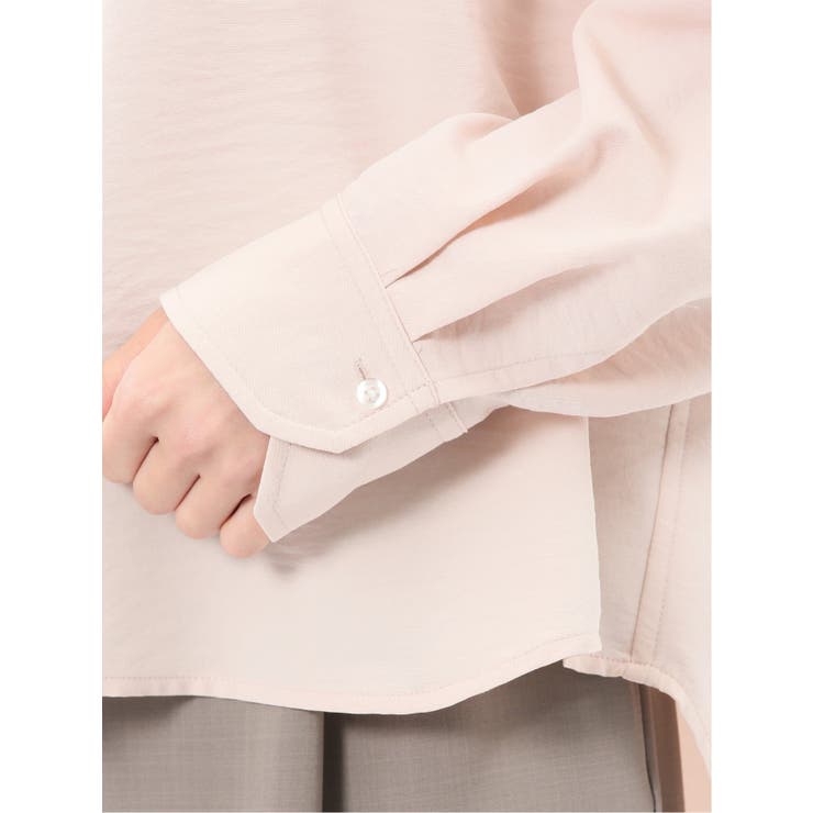 ストレッチ バックタック レギュラーカラー 長袖ブラウス | TAKA-Q WOMEN | 詳細画像30 