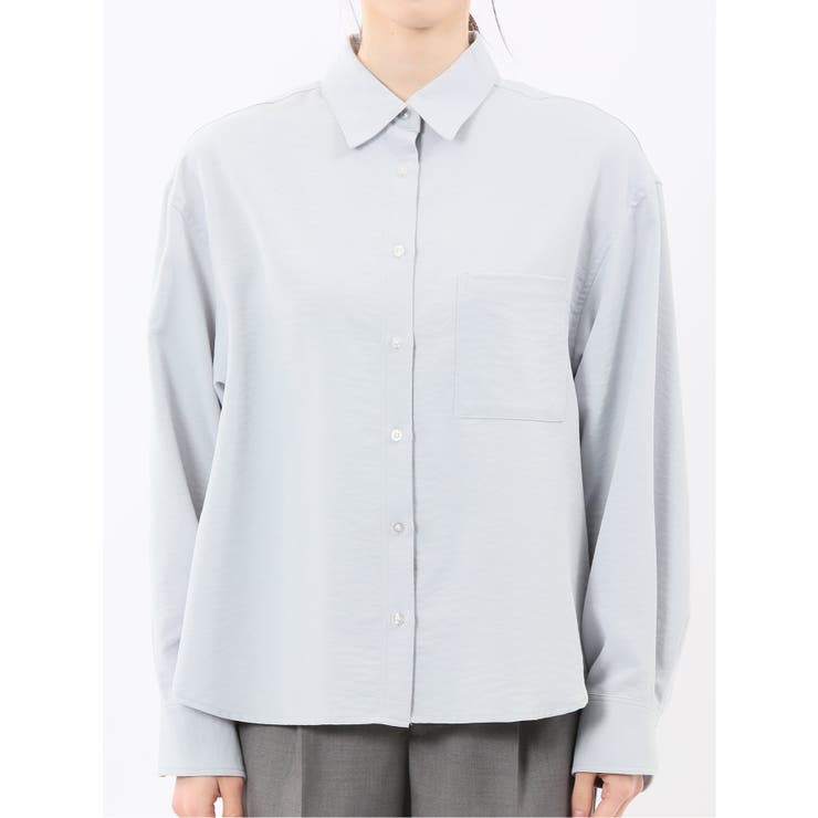 ストレッチ バックタック レギュラーカラー 長袖ブラウス | TAKA-Q WOMEN | 詳細画像36 